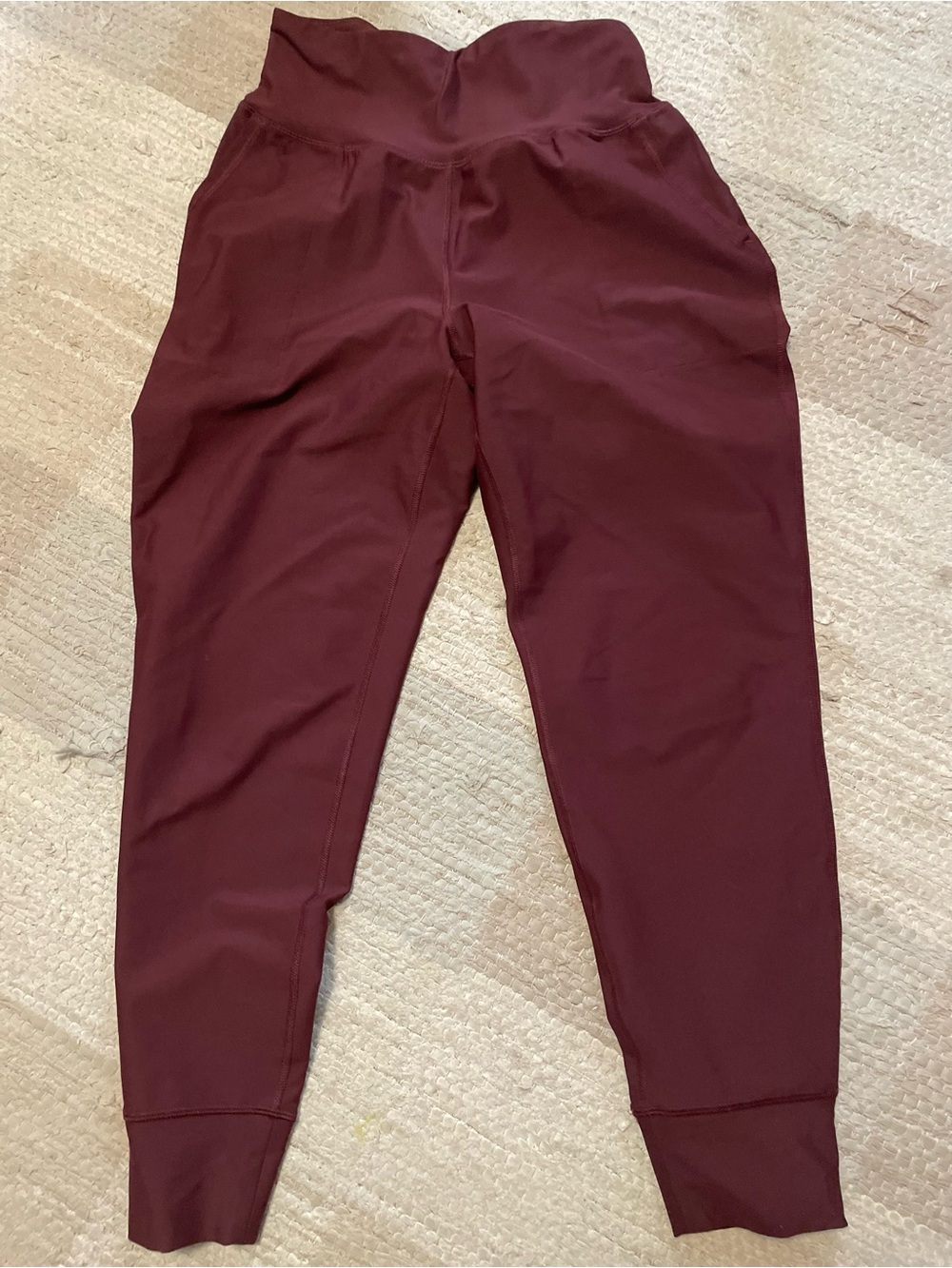 Old Navy Maroon High-Waist Active Joggers Medium